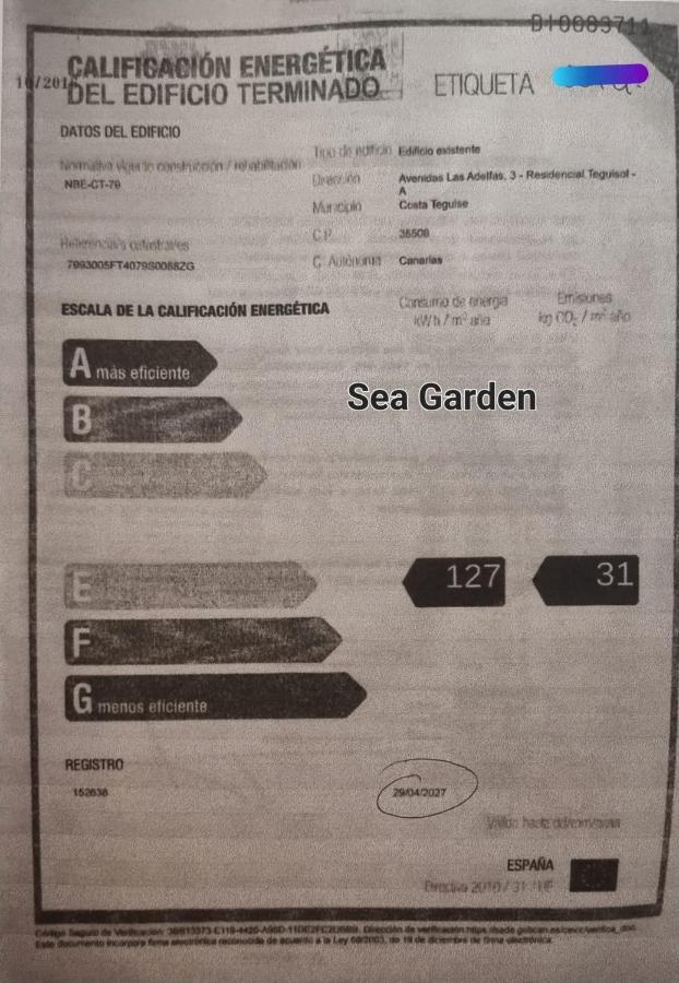 Vivienda Vacacional Sea Garden 코스타 테기세 외부 사진